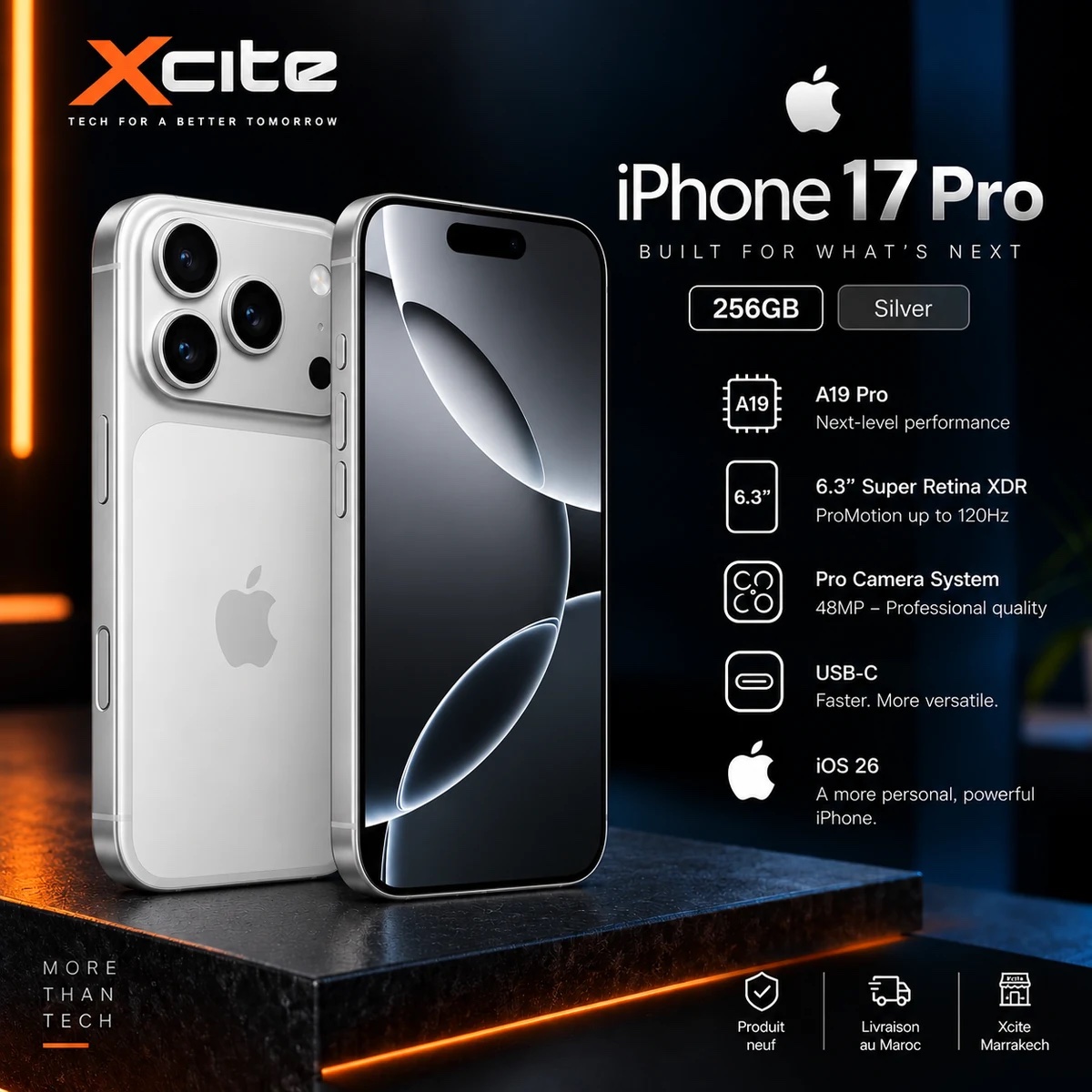 Apple iPhone 17 Pro – 256GB – Silver